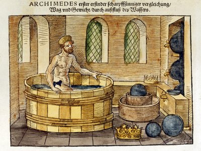 Archimedes in His Bath by Peter Flötner